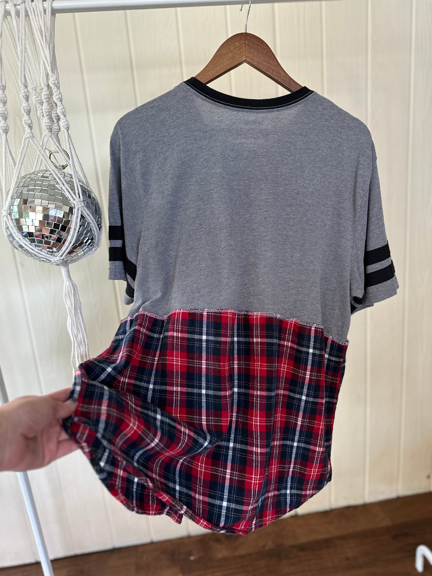 Ramones Flannel Split Tee Size XL