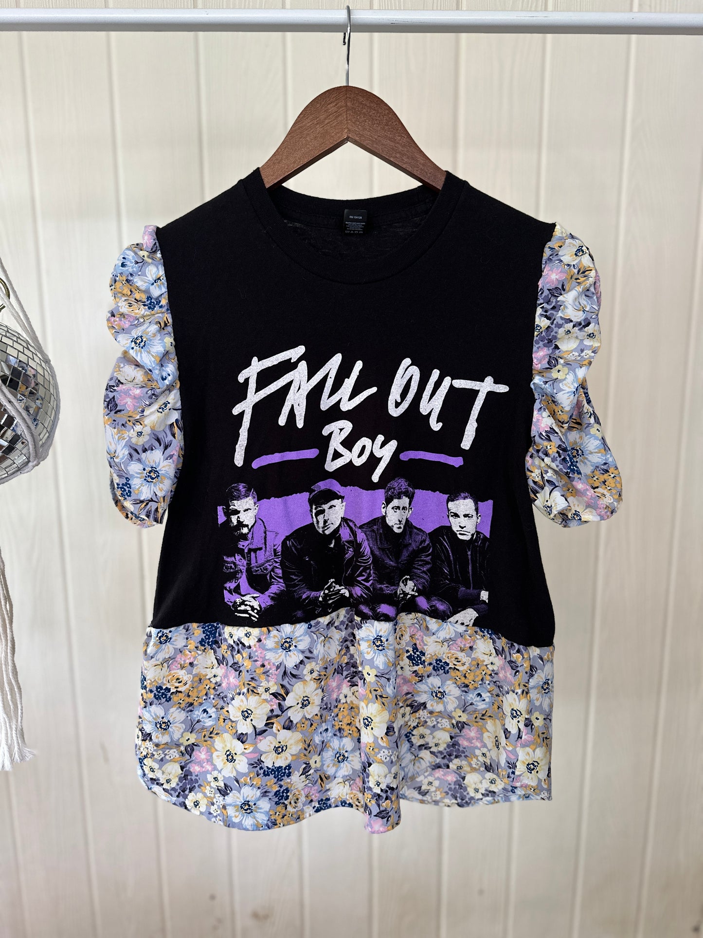 Fall Out Boy Floral Tee Rework Size Small