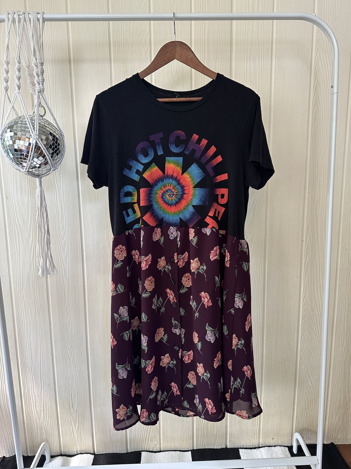 Red Hot Chili Peppers Band Tee Dress Size M-L