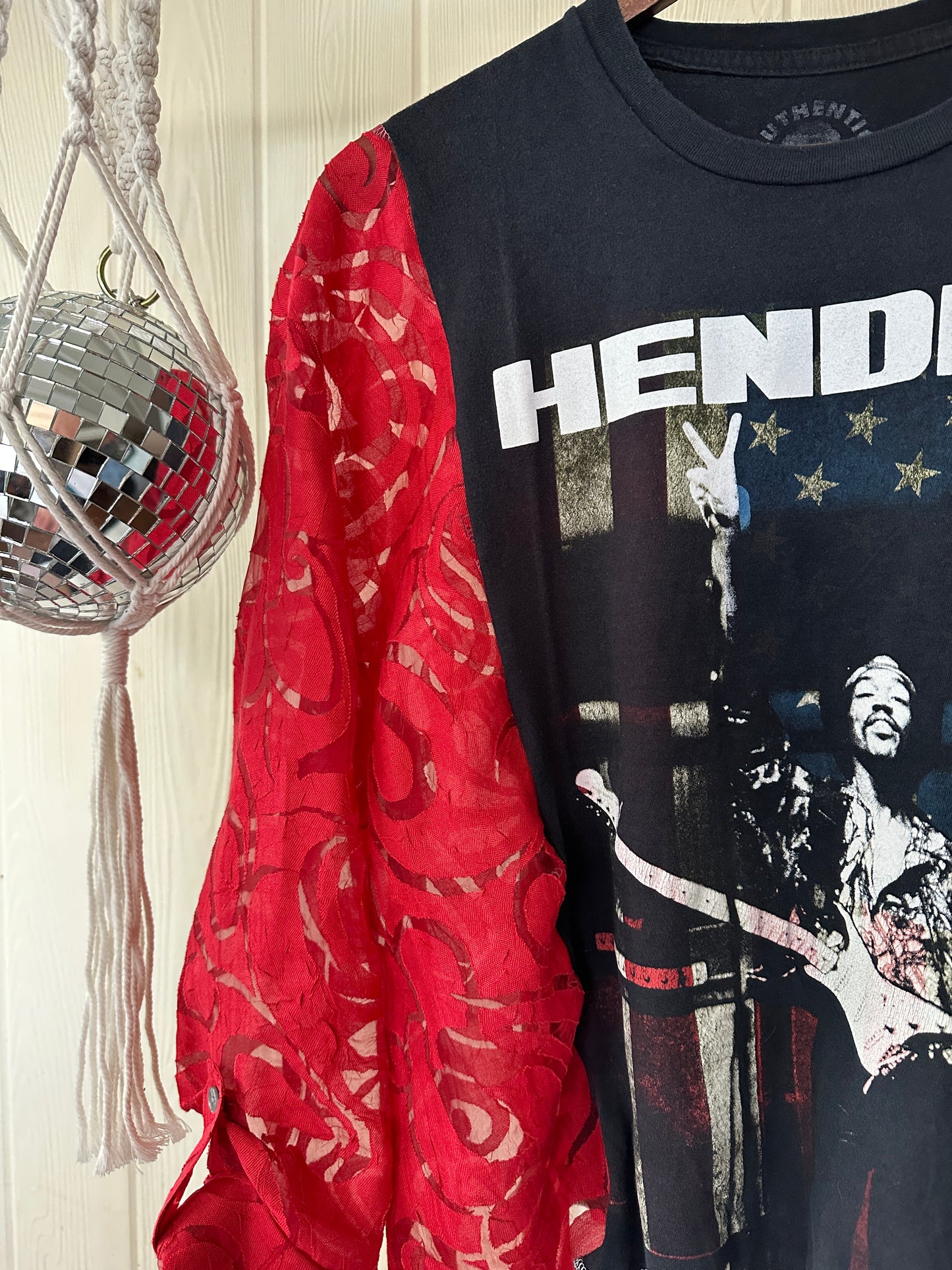 Jimi Hendrix Shirt Rework Size L-XL