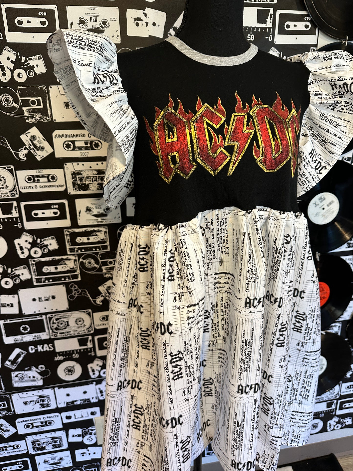 ACDC Band Tee Smock Dress Size Small