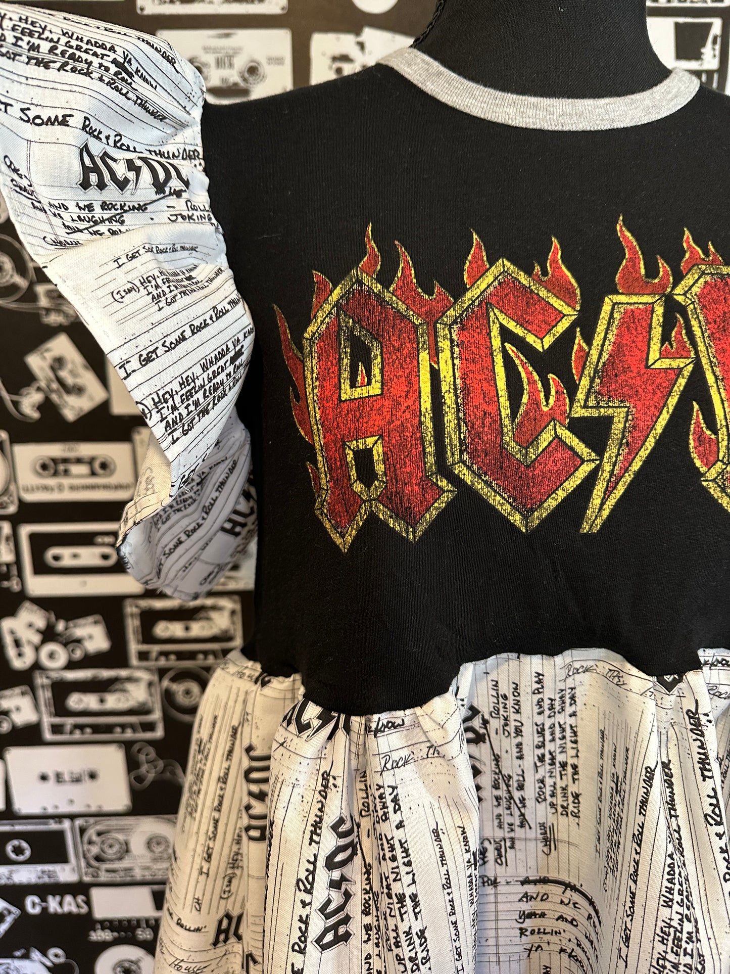ACDC Band Tee Smock Dress Size Small