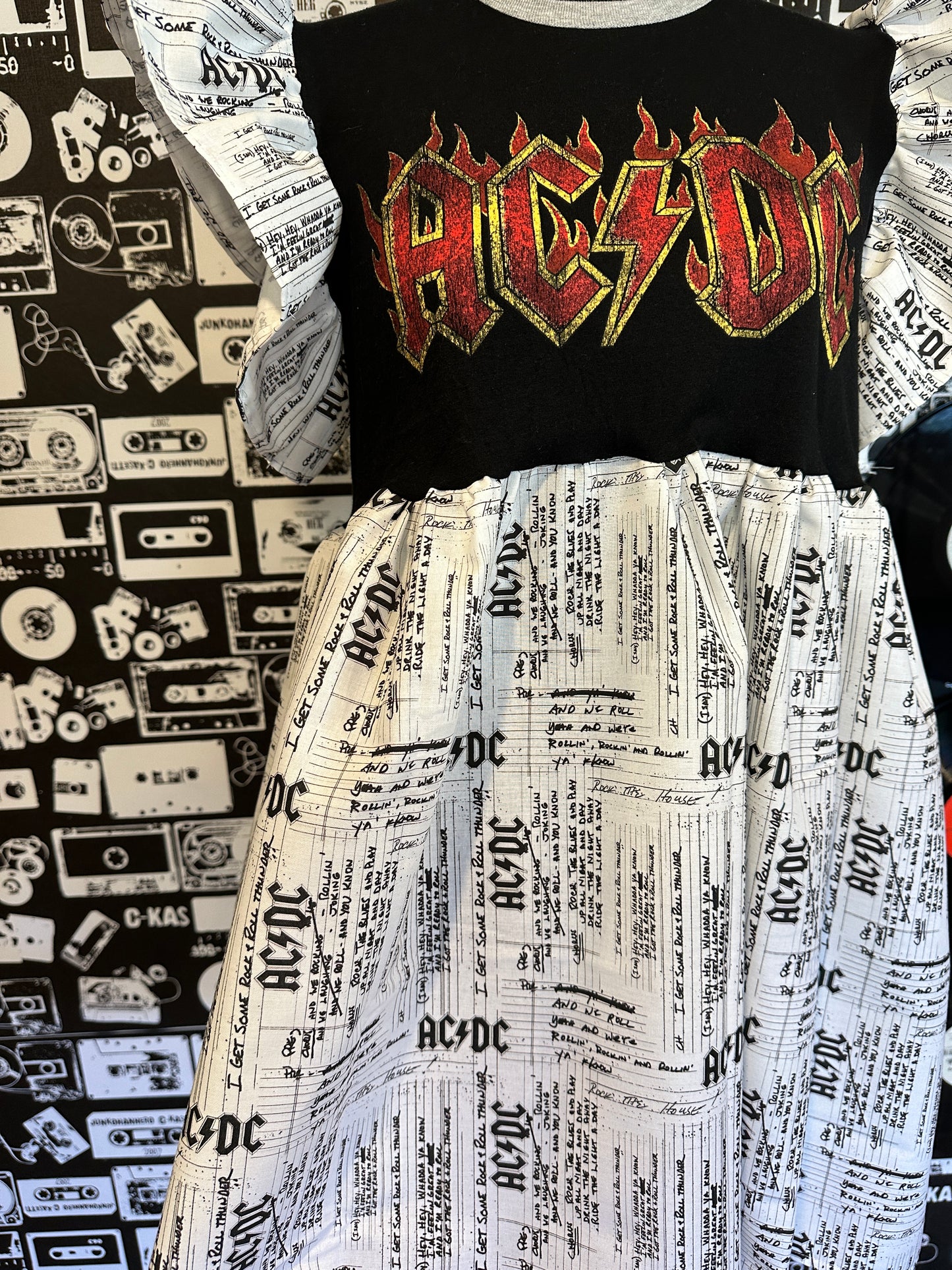 ACDC Band Tee Smock Dress Size Small