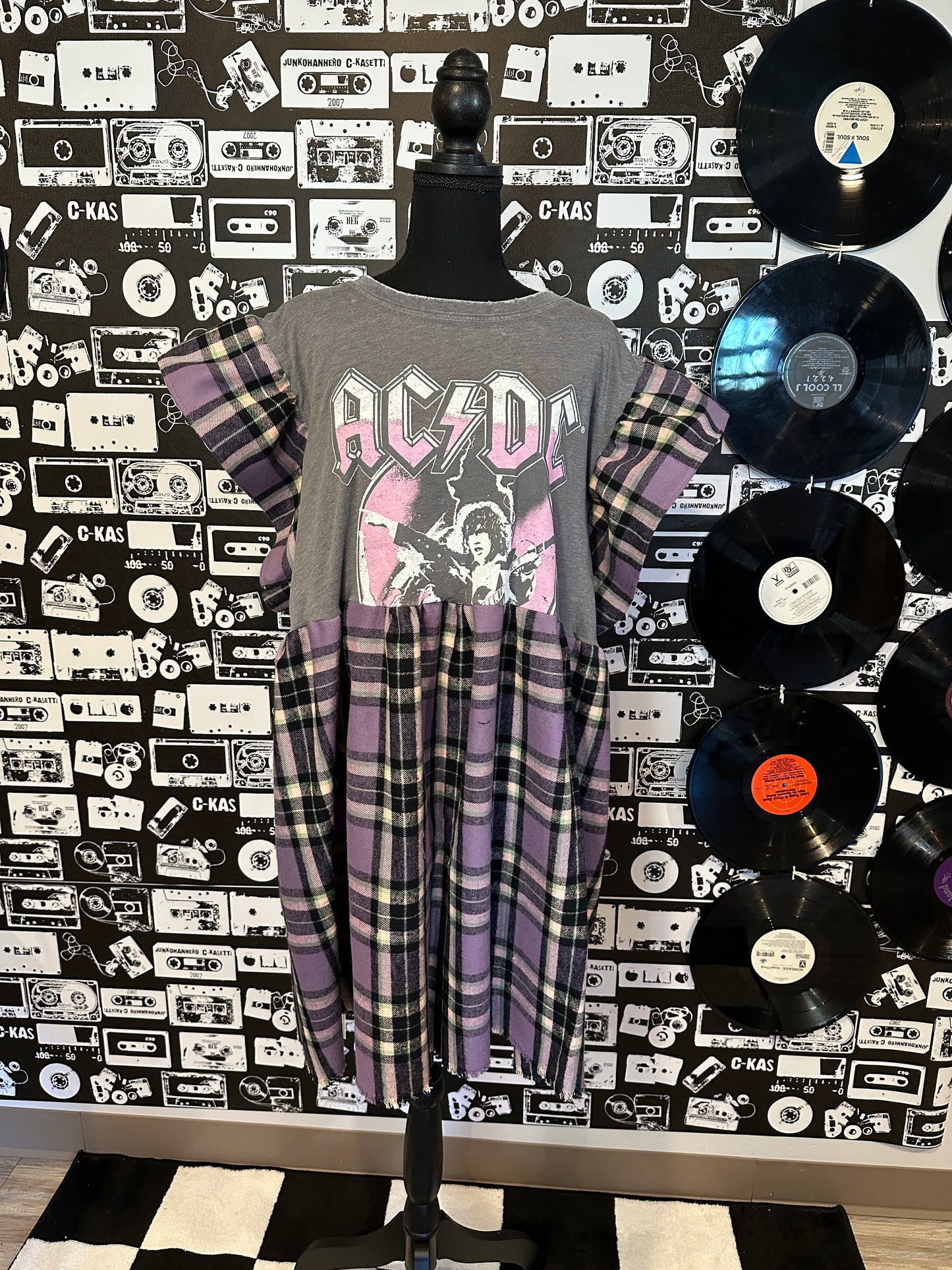 ACDC Flannel Smock Dress Size XL