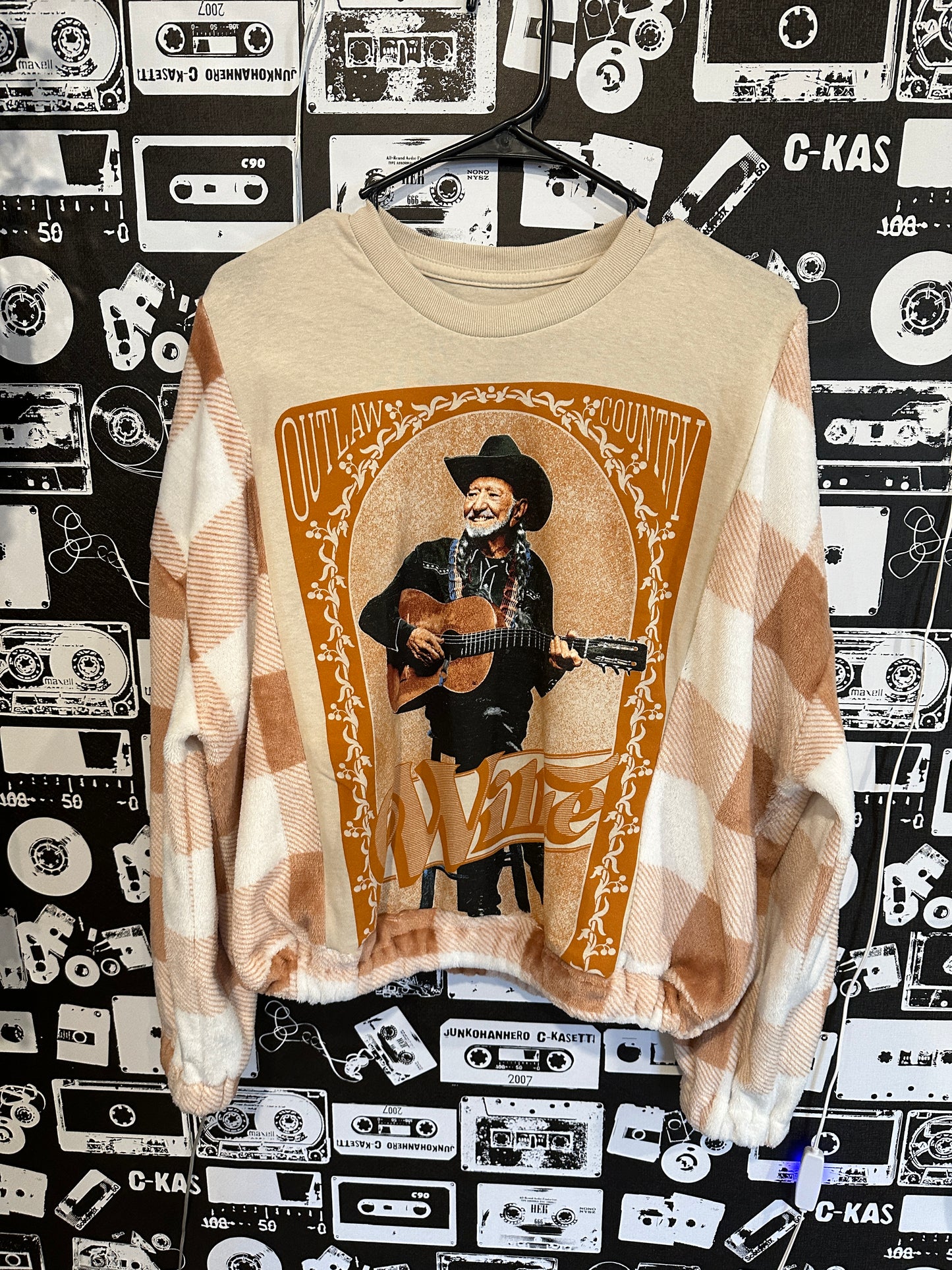 Willie Nelson Rework Crop Sweater