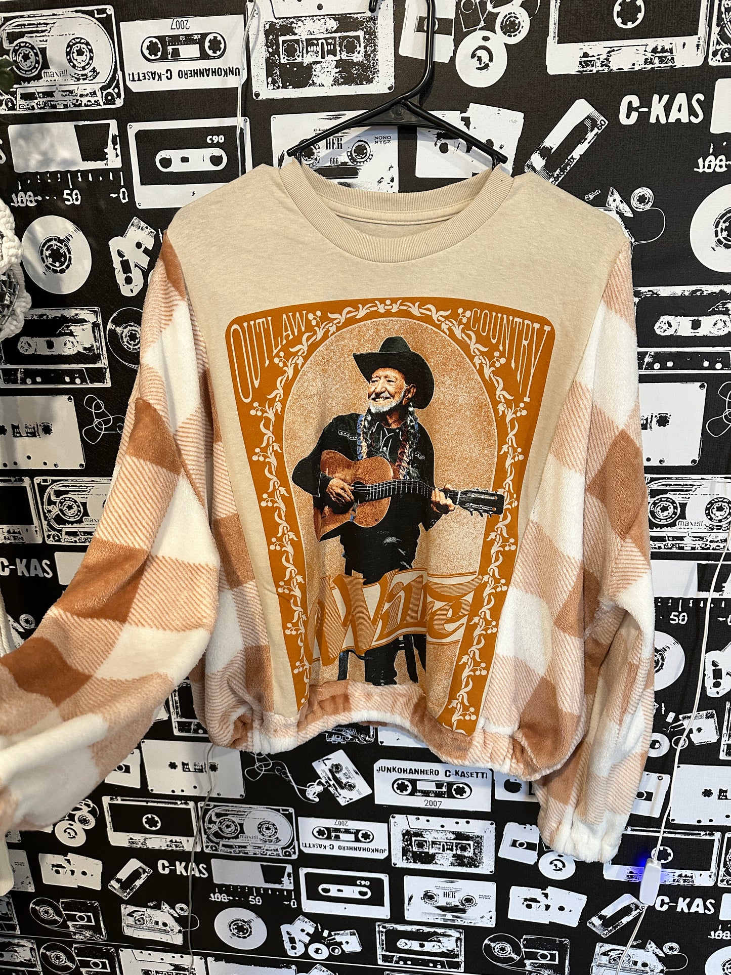 Willie Nelson Rework Crop Sweater