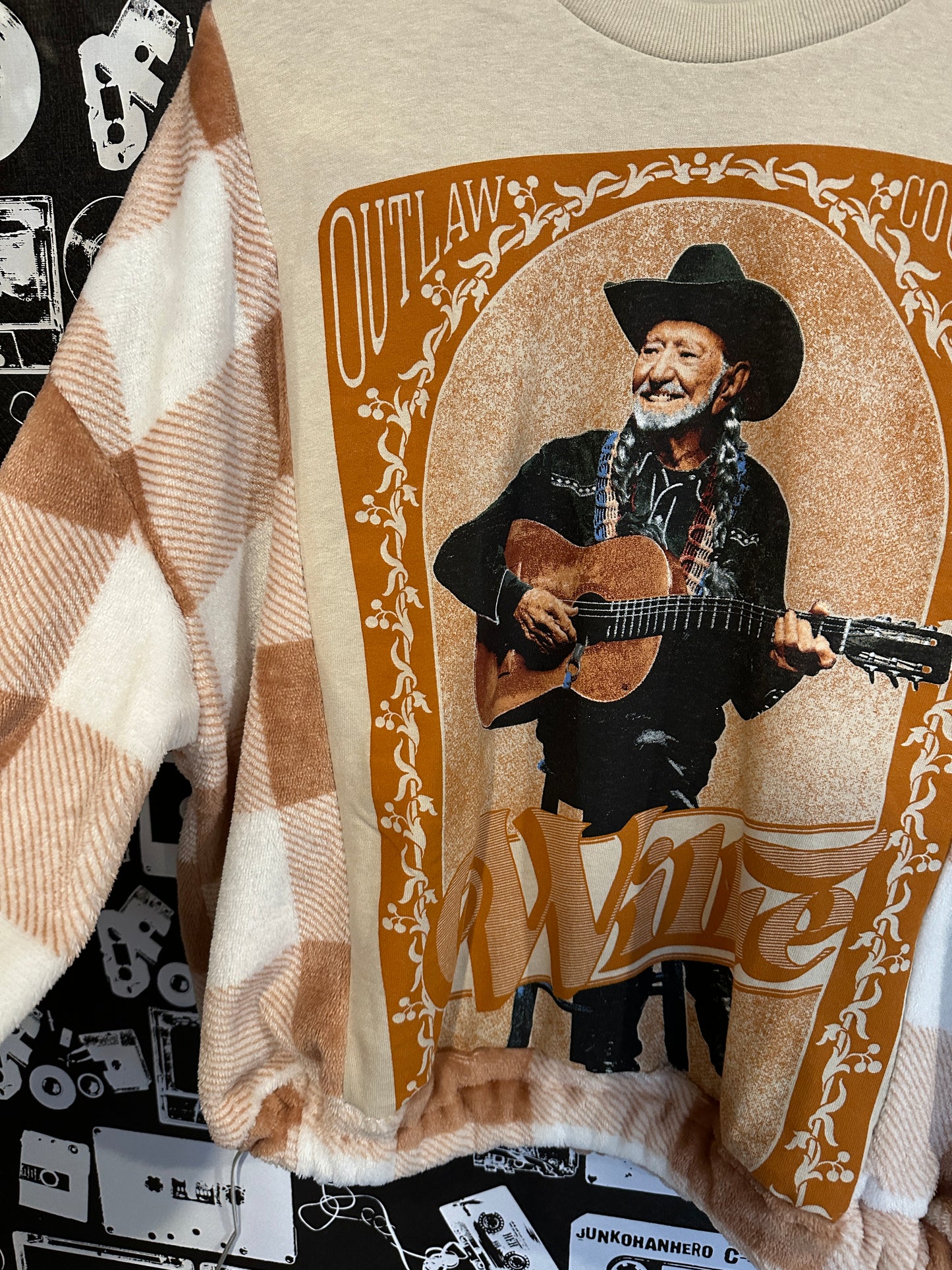 Willie Nelson Rework Crop Sweater