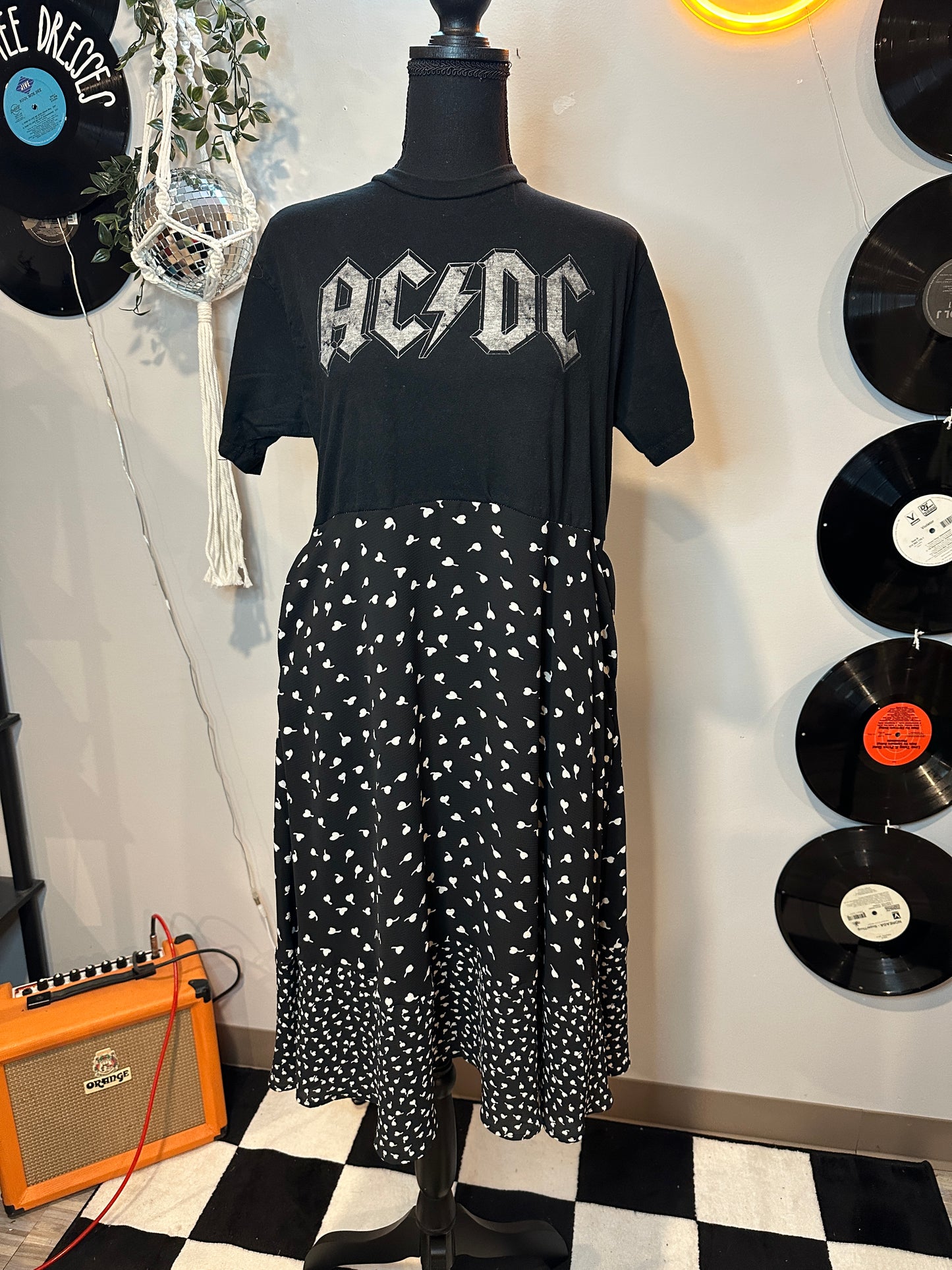 ACDC Band Tee Dress Size Medium