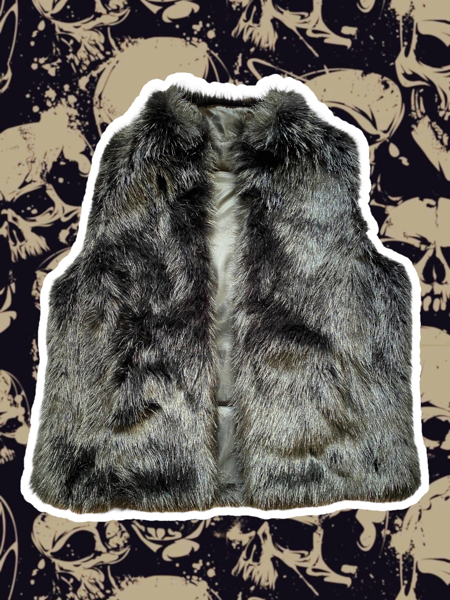 Bring Me The Horizon Patch Faux Fur Vest Size M-L