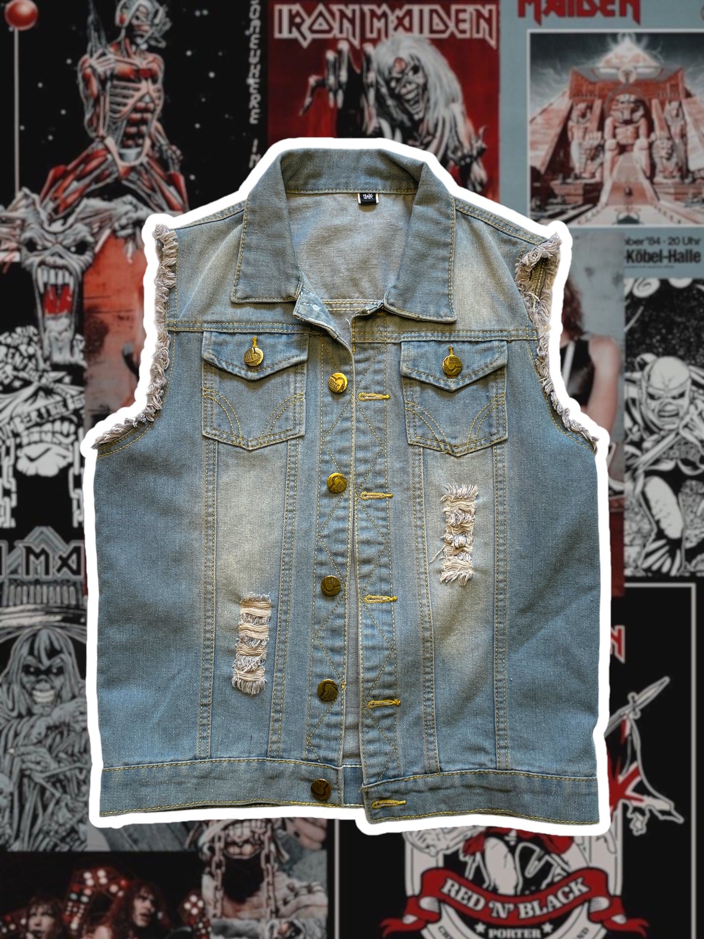Iron Maiden Patch Vest Size XL
