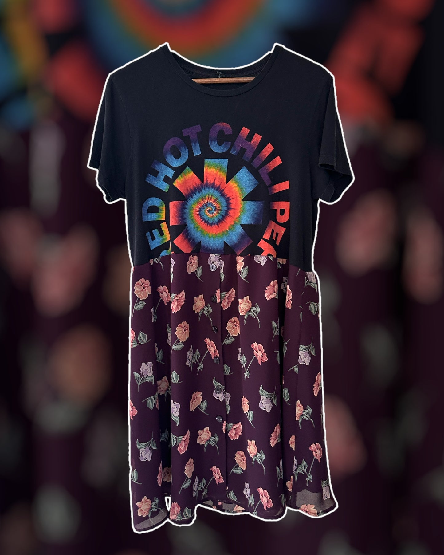 Red Hot Chili Peppers Band Tee Dress Size M-L