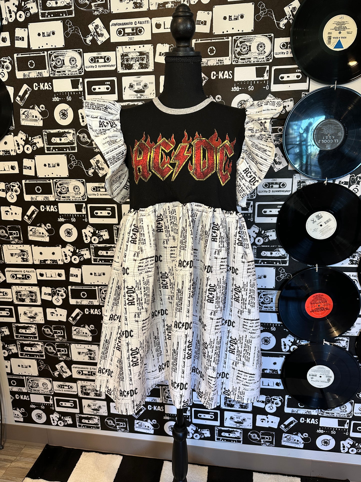 ACDC Band Tee Smock Dress Size Small