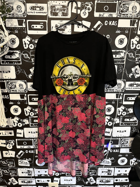 Guns And Roses Band Tee Dress Size XL