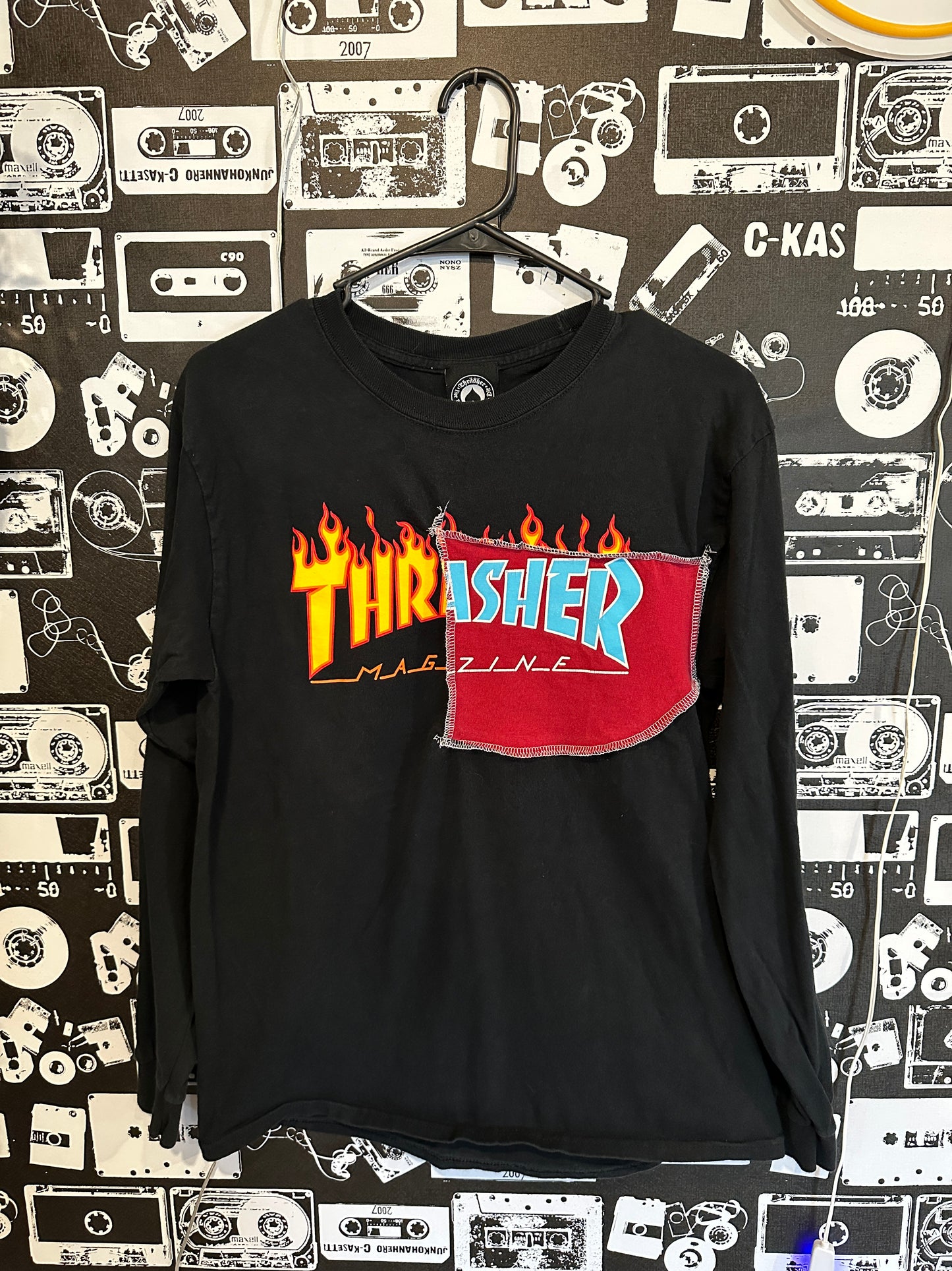 Thrasher Long Sleeve Tee Rework Size Medium