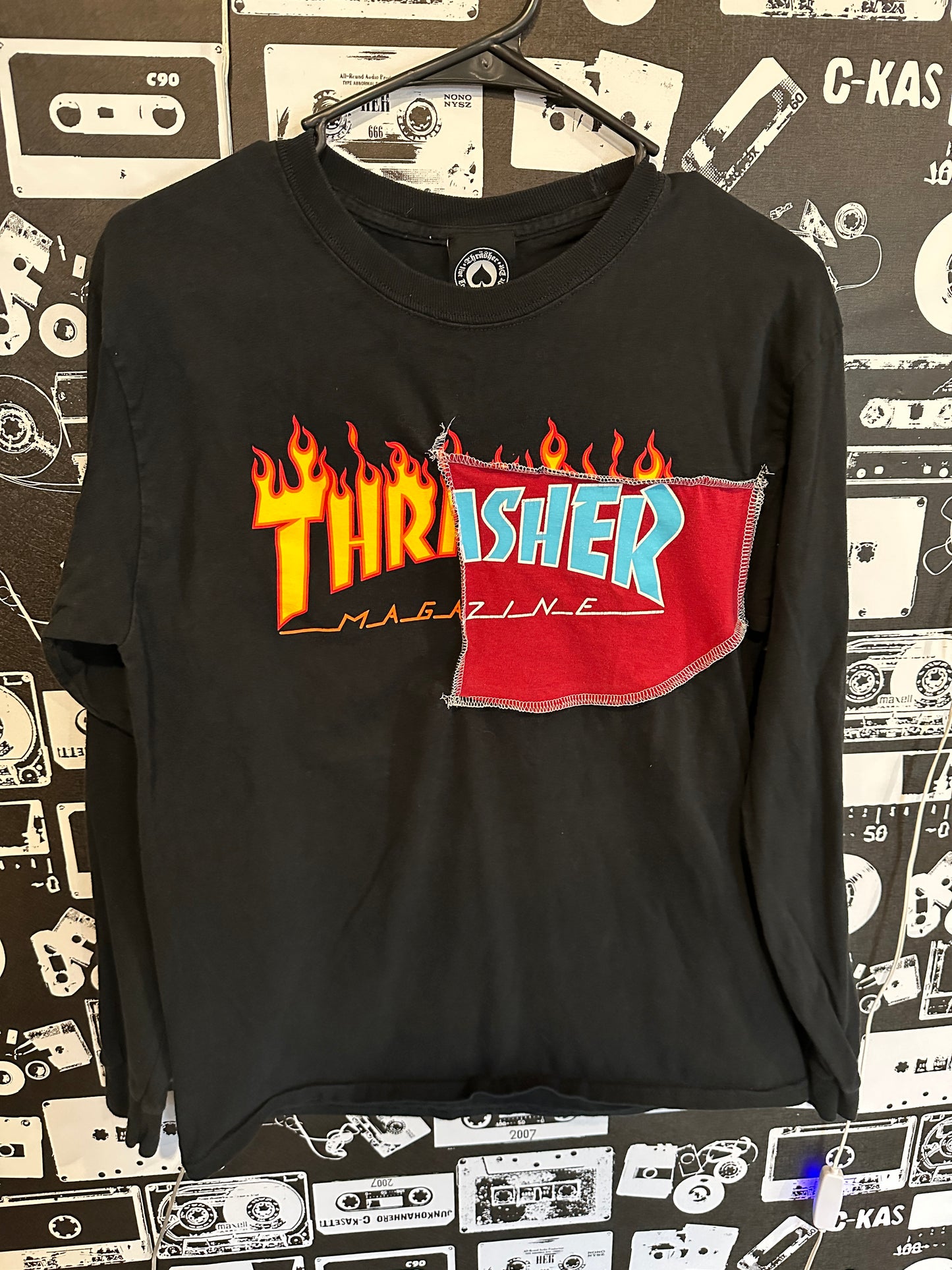 Thrasher Long Sleeve Tee Rework Size Medium