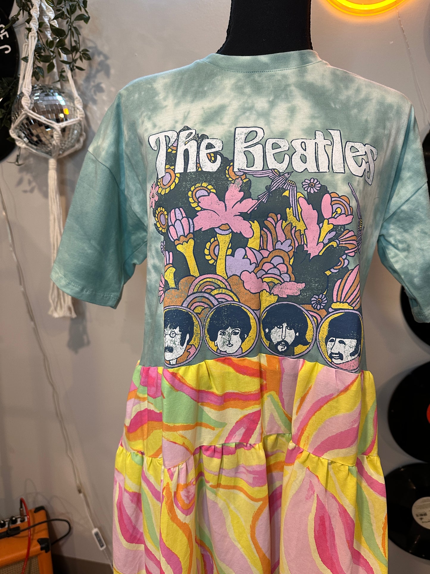 Beatles Band Tee Dress Size Medium