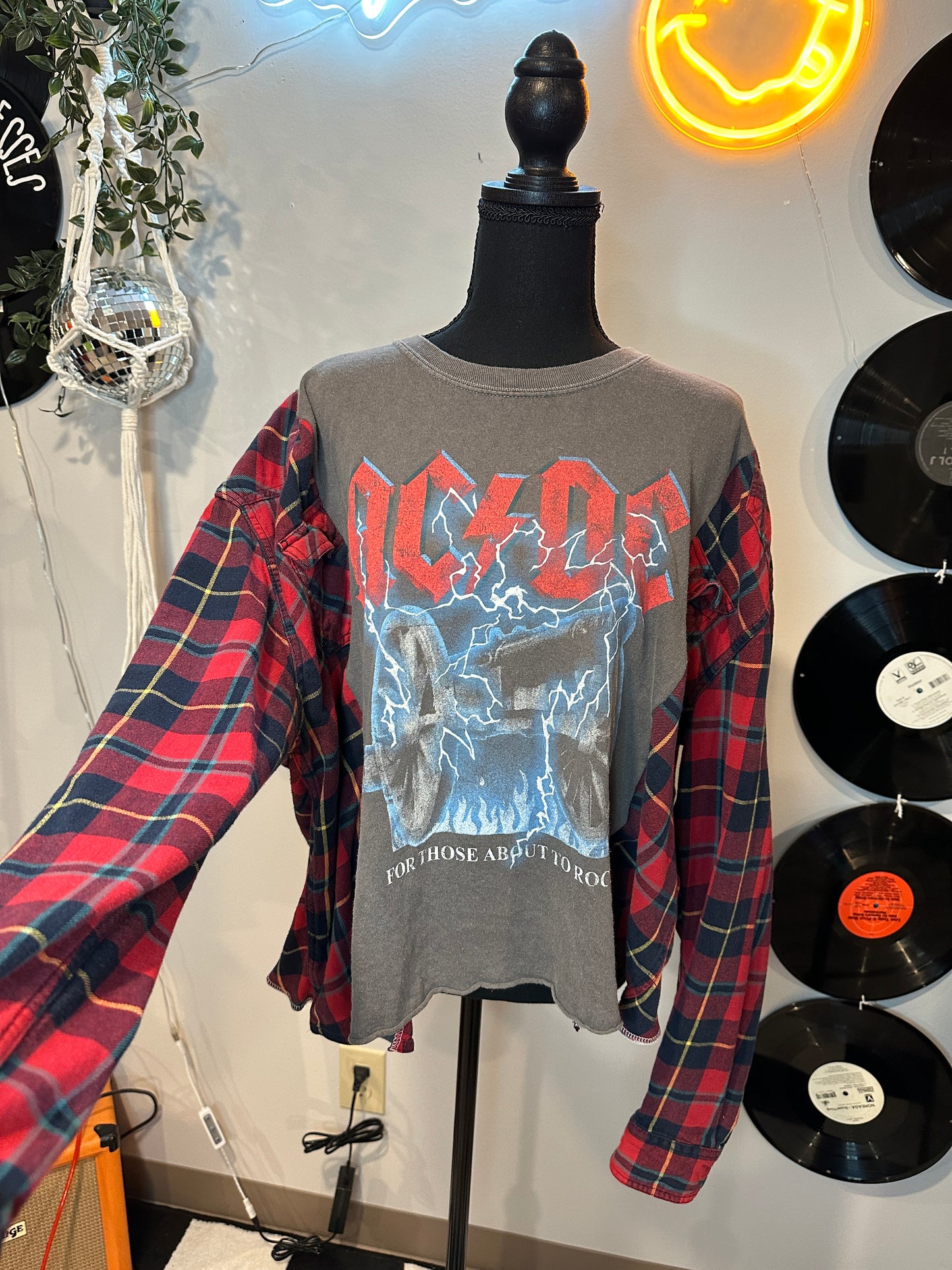 ACDC Crop Flannel