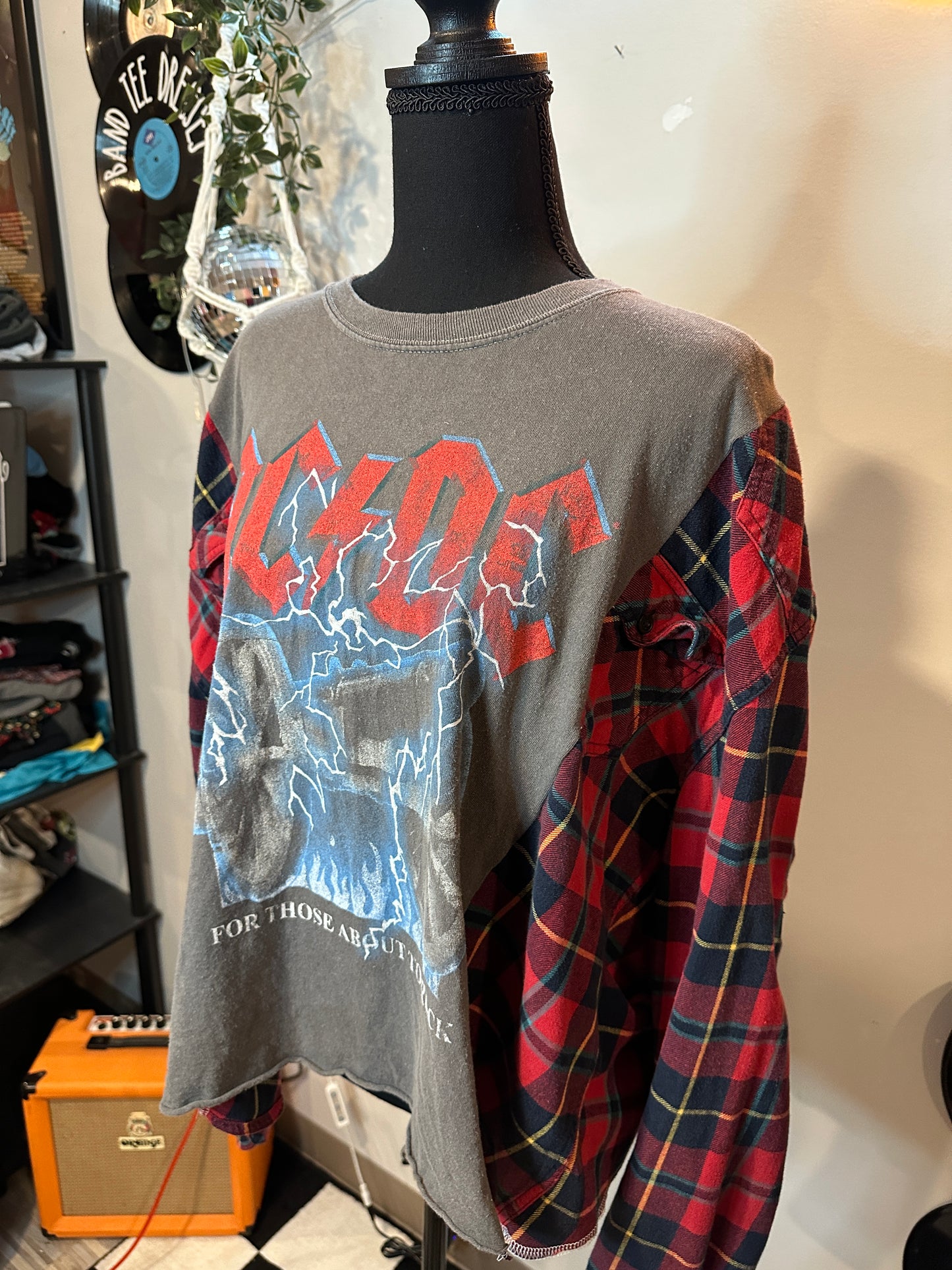 ACDC Crop Flannel