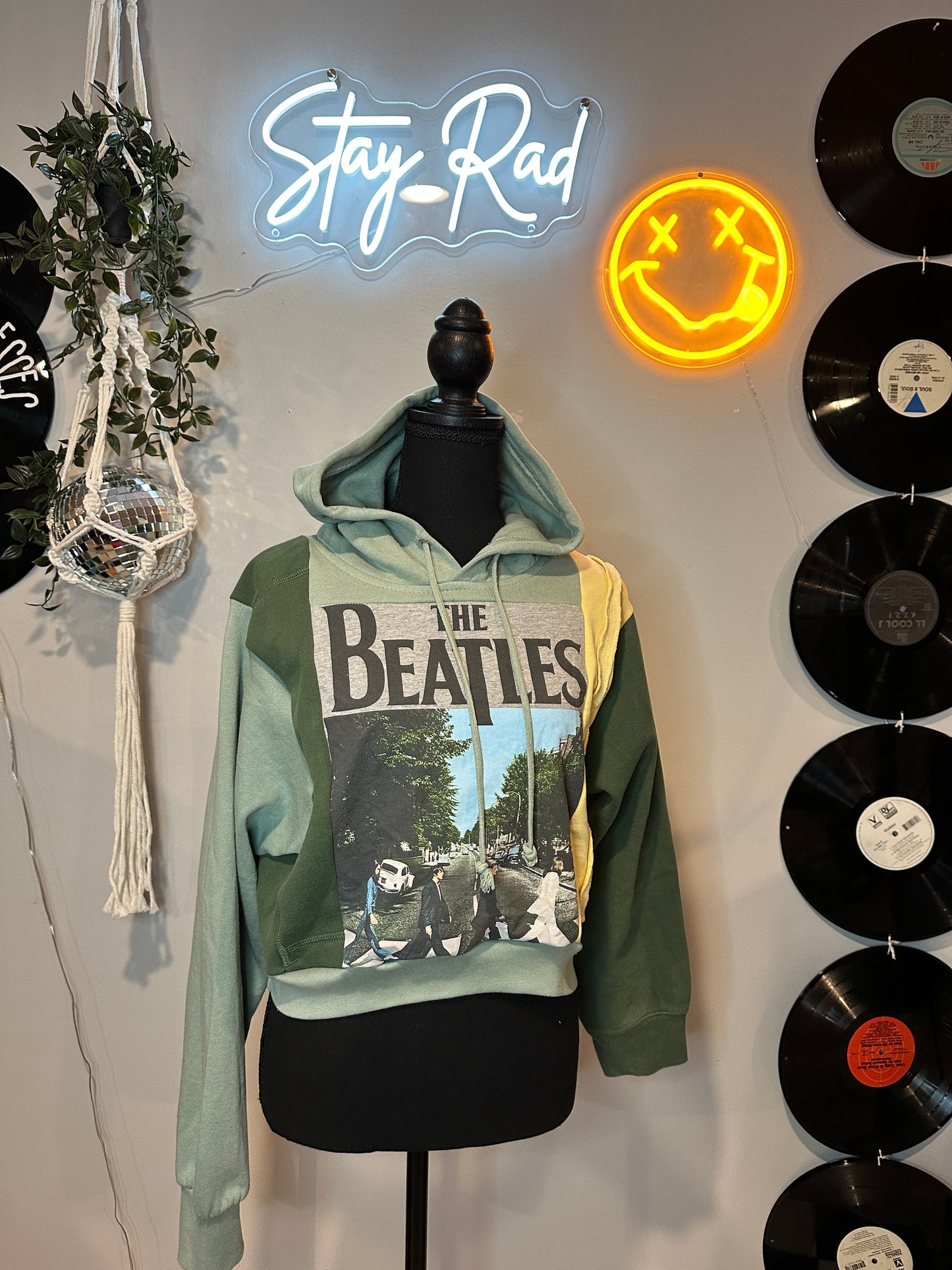 Beatles Crop Hoodie Rework