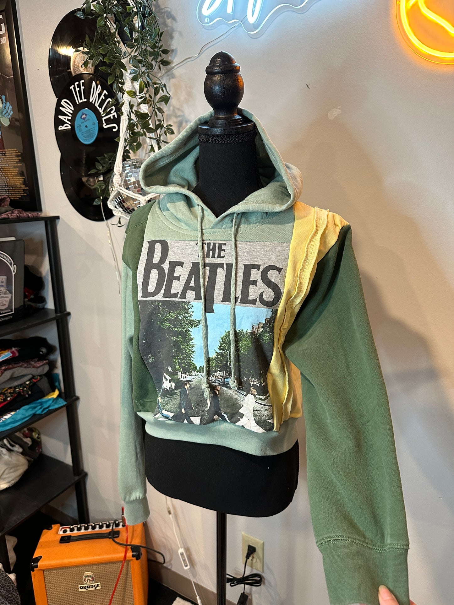 Beatles Crop Hoodie Rework