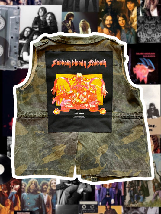 Black Sabbath Patch Vest Size Medium