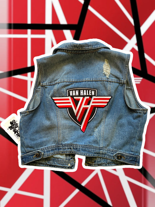 Kids: Van Halen Denim Patch Vest Size Large