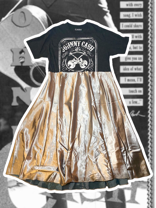 Johnny Cash Band Tee Dress Size XL-XXL