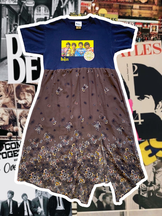 The Beatles Band Tee Dress Size Large