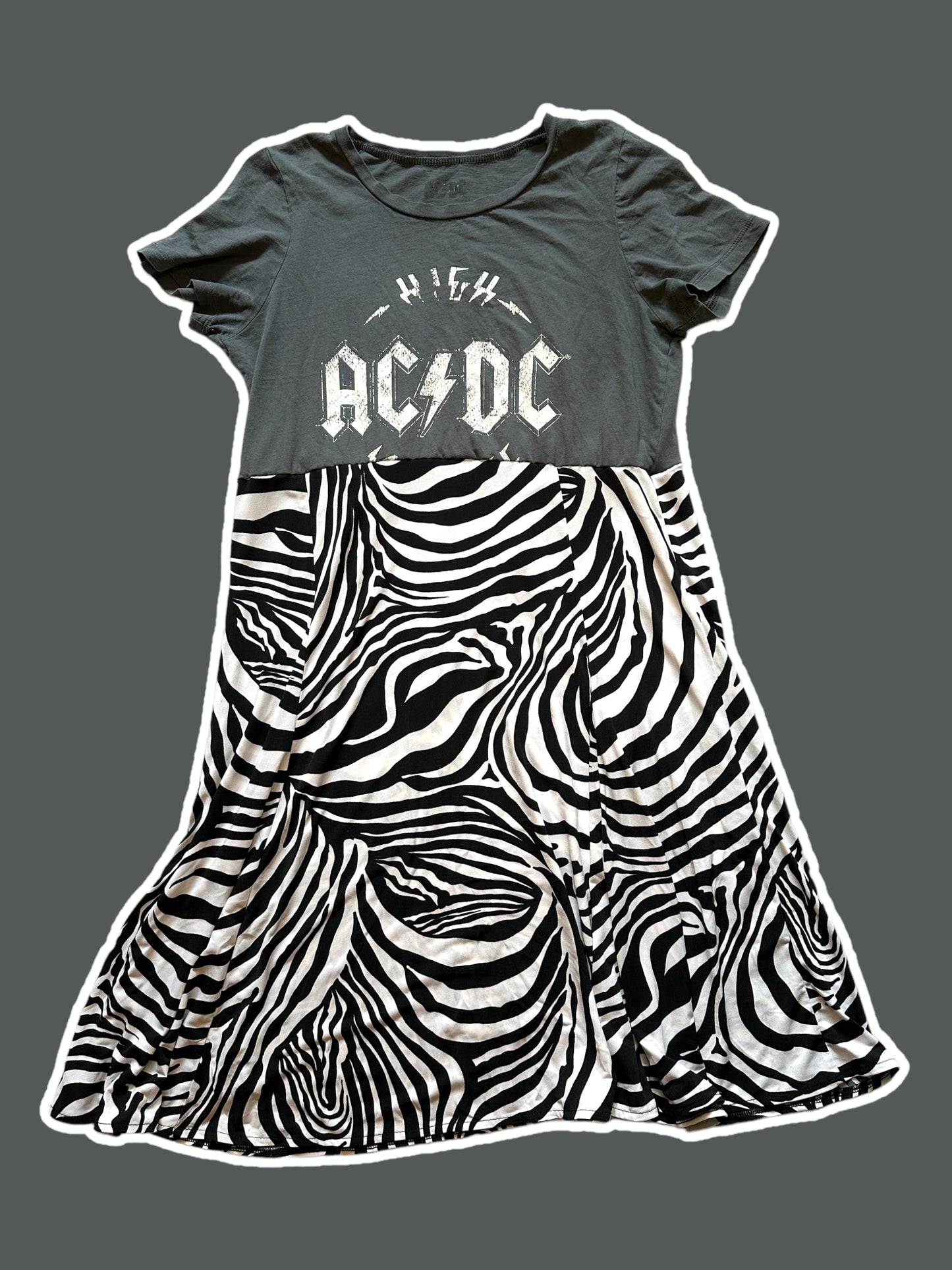 AC/DC Band Tee Dress Size Medium