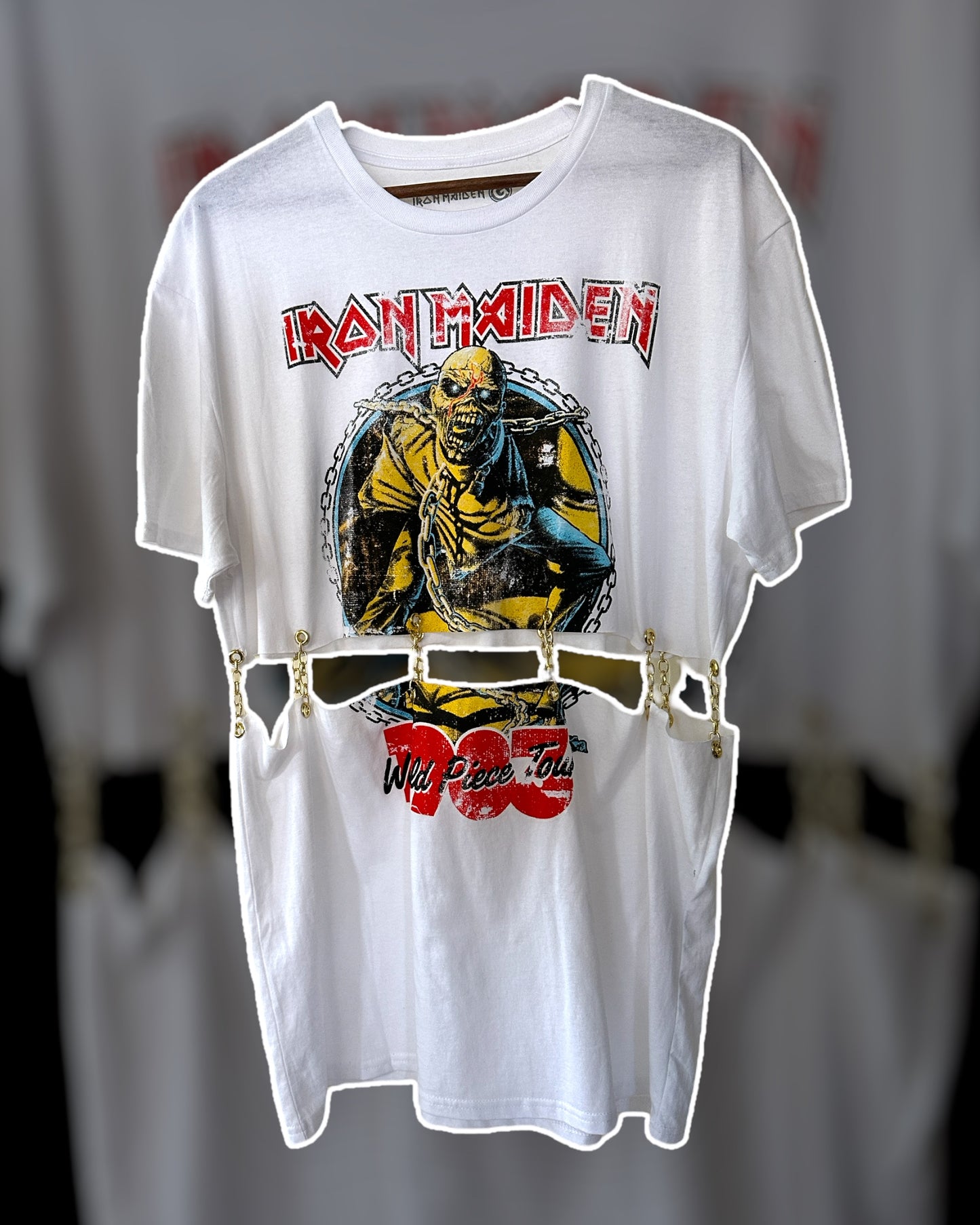 Iron Maiden Shirt Rework Size S-XL