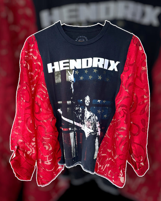 Jimi Hendrix Shirt Rework Size L-XL