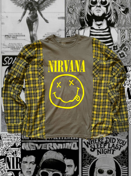 Nirvana Band Tee Flannel