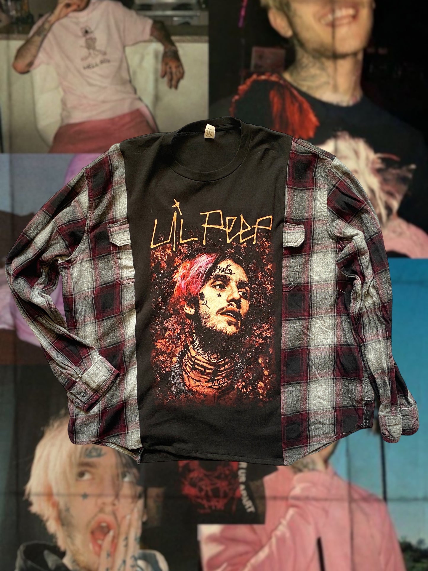 Lil Peep Band Tee Flannel