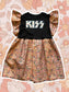 Kiss Glitter Fabric Smock Dress Size L-XL