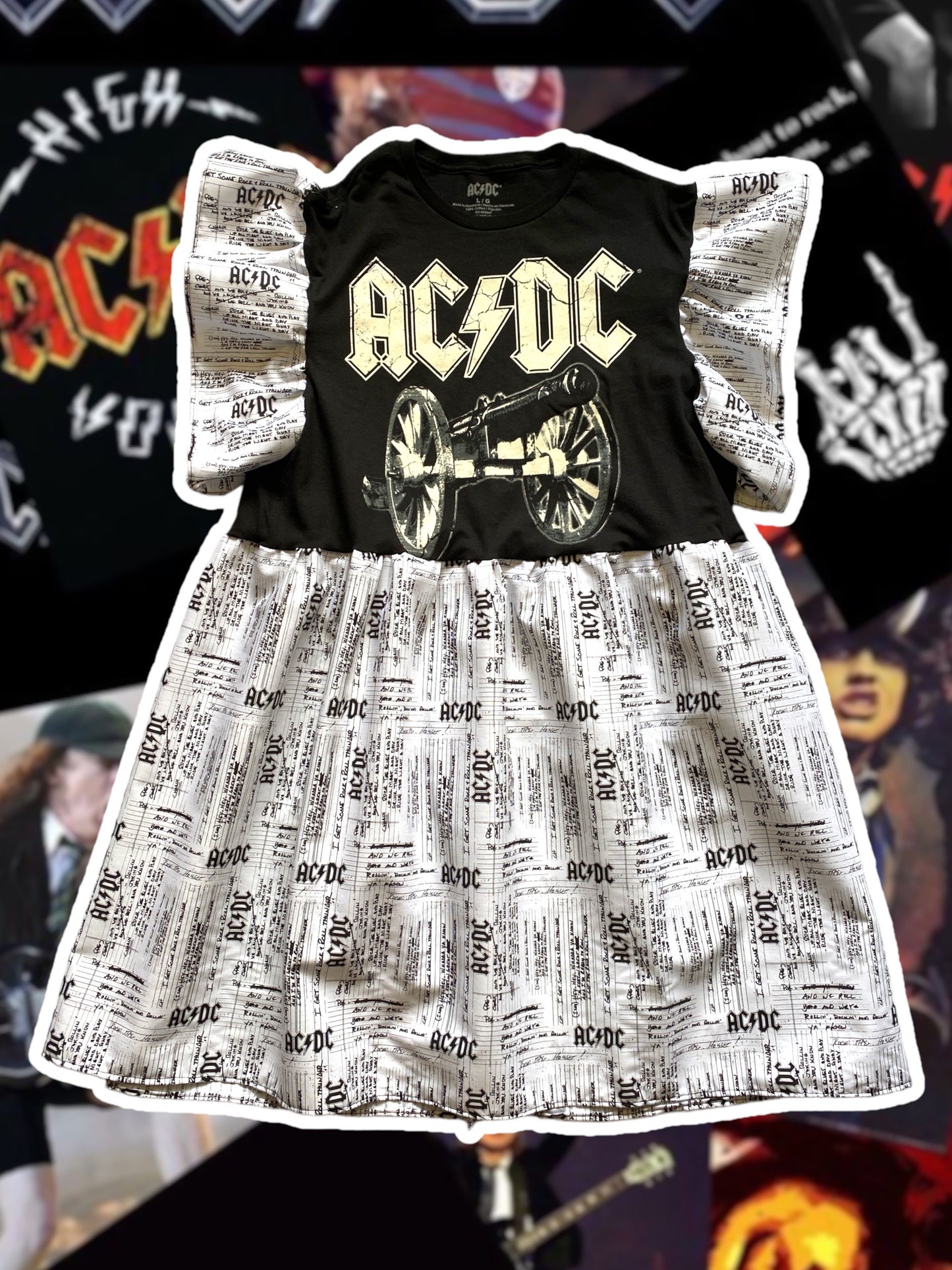 AC/DC Smock Dress Size L-XL